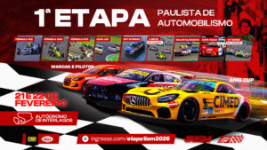 Vem aí a Abertura da Temporada 2026 do Paulista de Automobilismo – 21 e 22 de Fevereiro, em Interlagos-SP